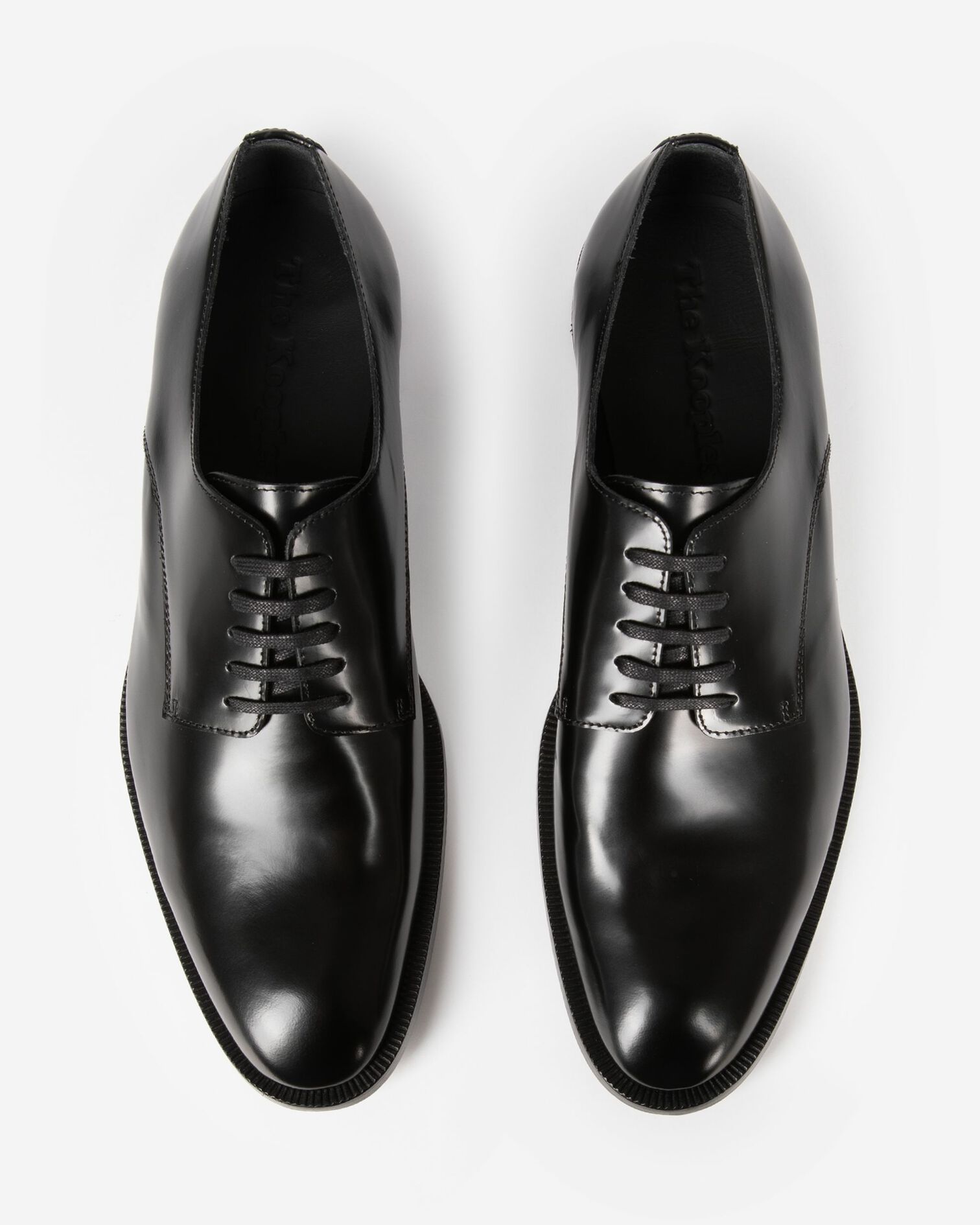 Derbies en cuir noir, BLACK, hi-res image number null