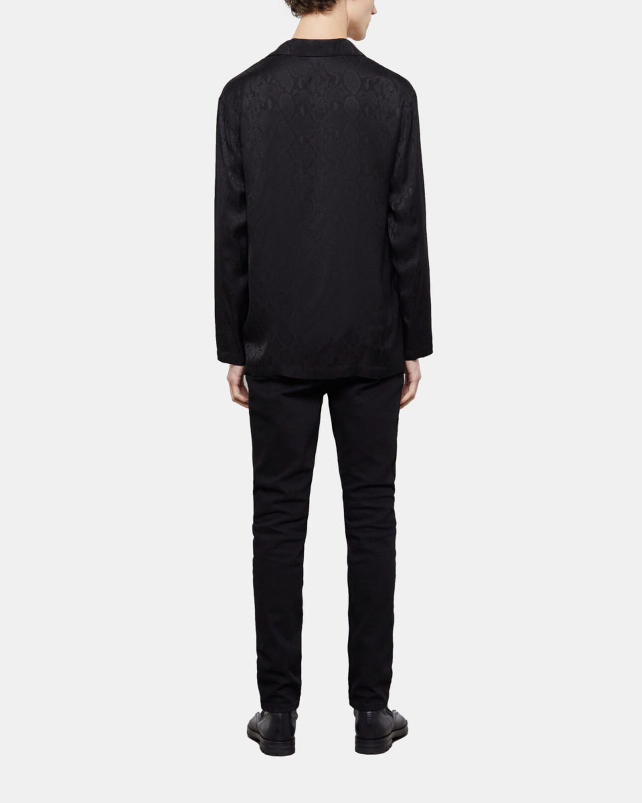 The Kooples HOMME BLACK chemise casual python noir
