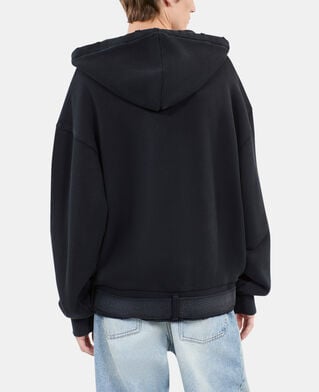 The Kooples MEN BLACK WASHED black hoodie