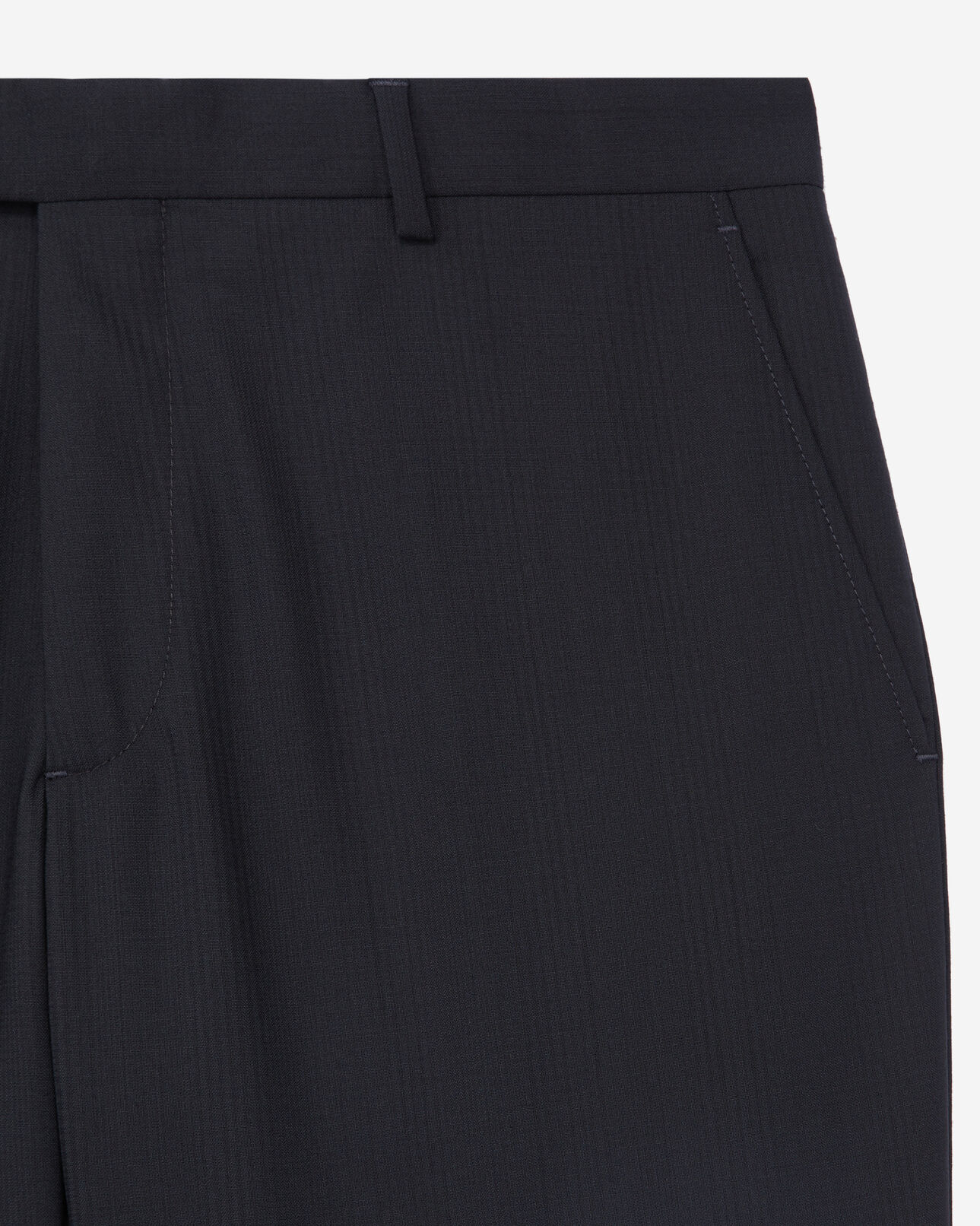 The Kooples MEN DARK NAVY prince of wales navy blue wool suit trousers
