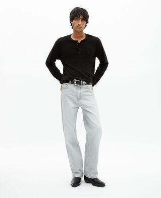 The Kooples H GREY light gray straight jeans