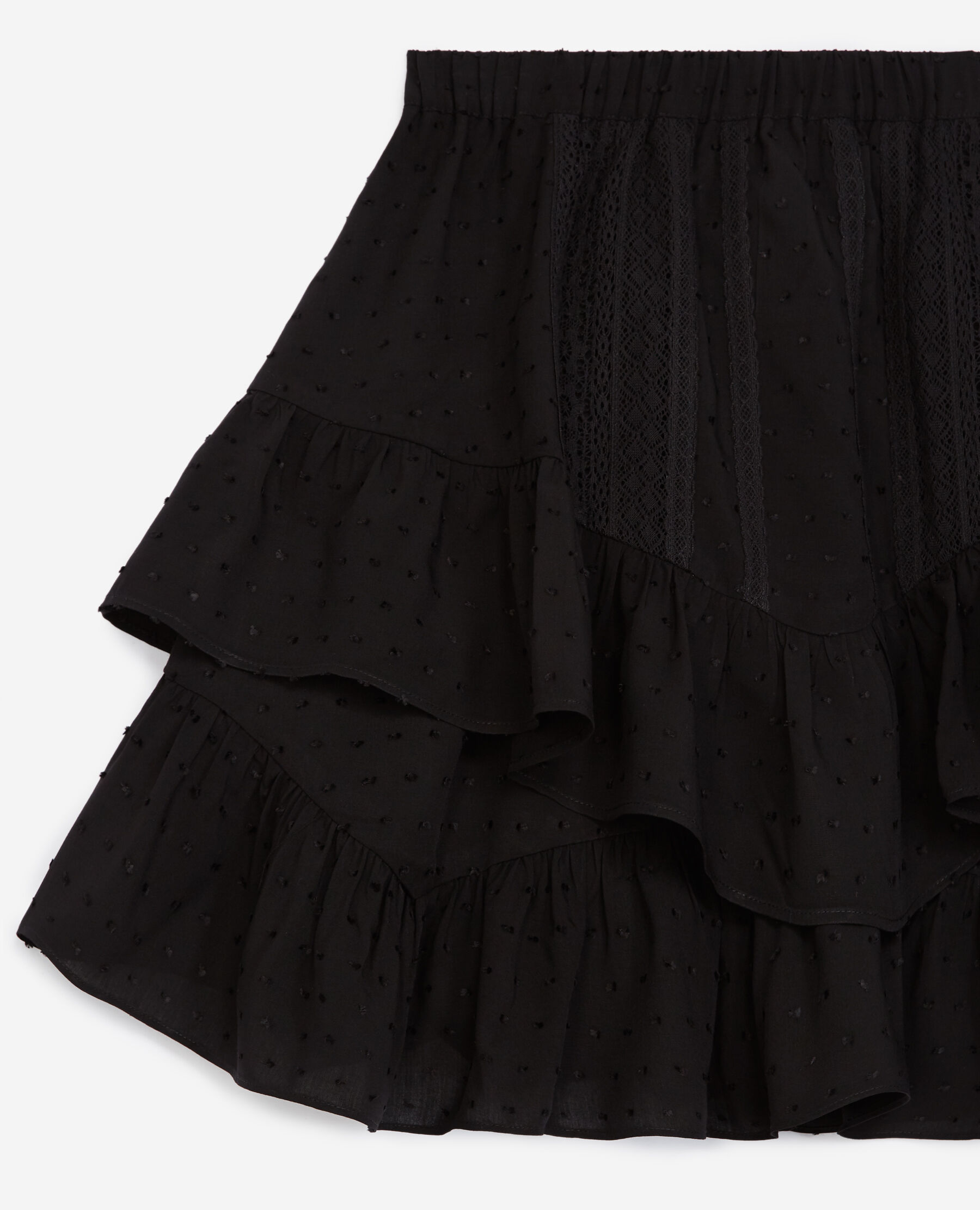 Jupe a volant noir best sale