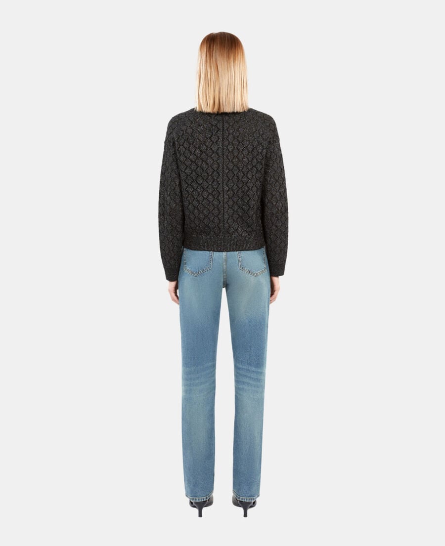 The Kooples FEMME BLACK cardigan en laine avec détails noir