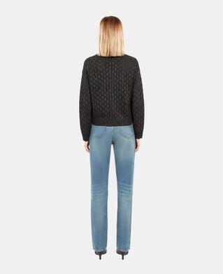 The Kooples FEMME BLACK cardigan en laine avec détails noir