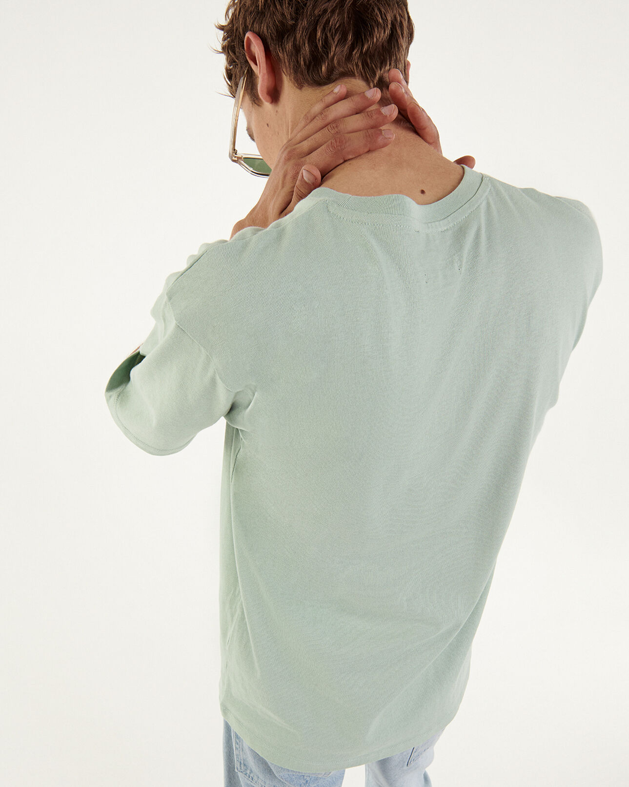 The Kooples HERREN FROSTY GREEN t-shirt mintgrün baumwolle totenkopf