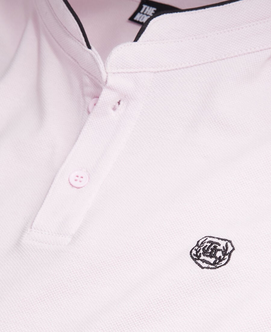 The Kooples H PALE PINK pink cotton polo t-shirt