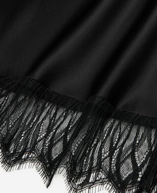 The Kooples F BLACK long black skirt with lace details