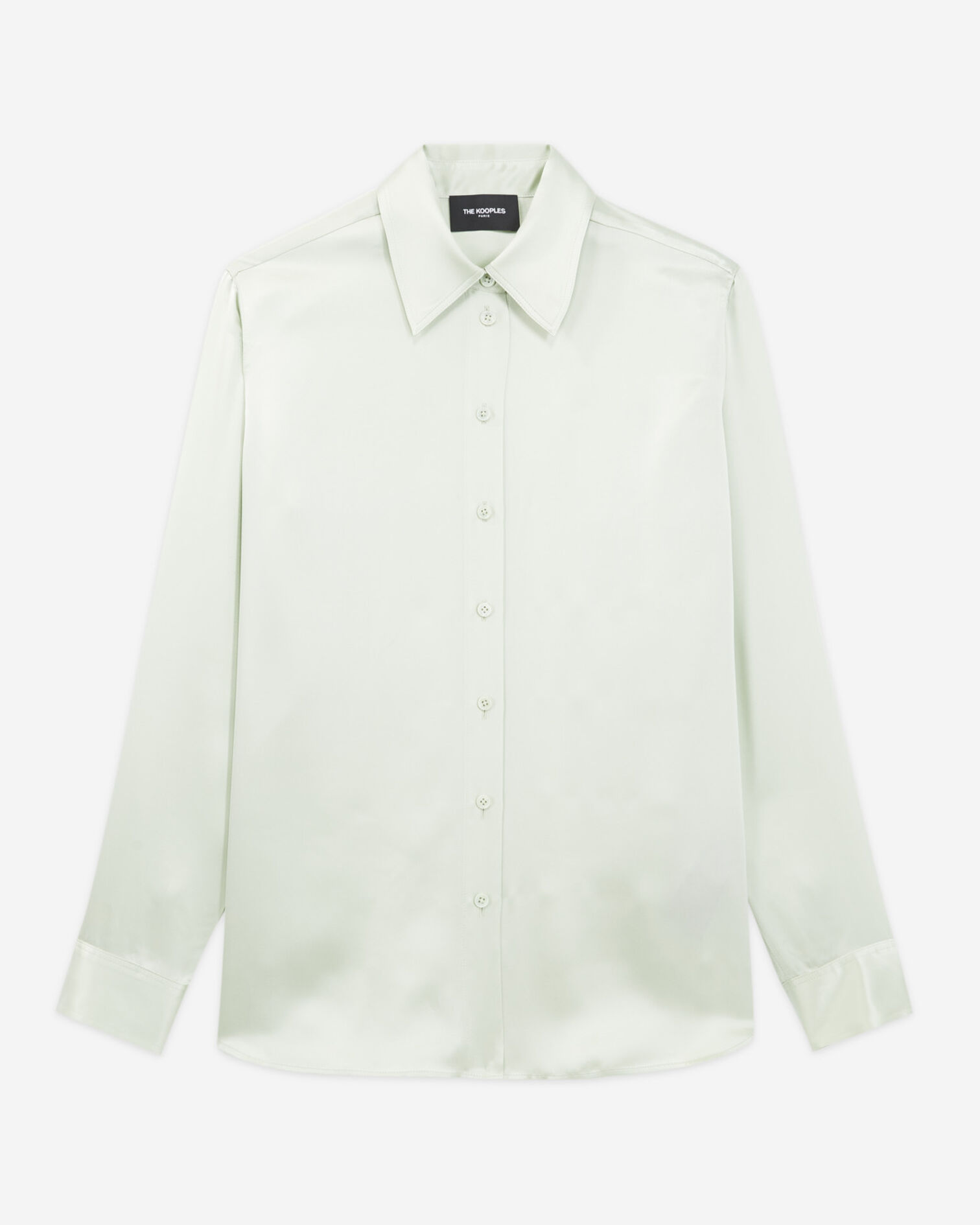 Mint green blouse with long cuffs, MINT, hi-res image number null