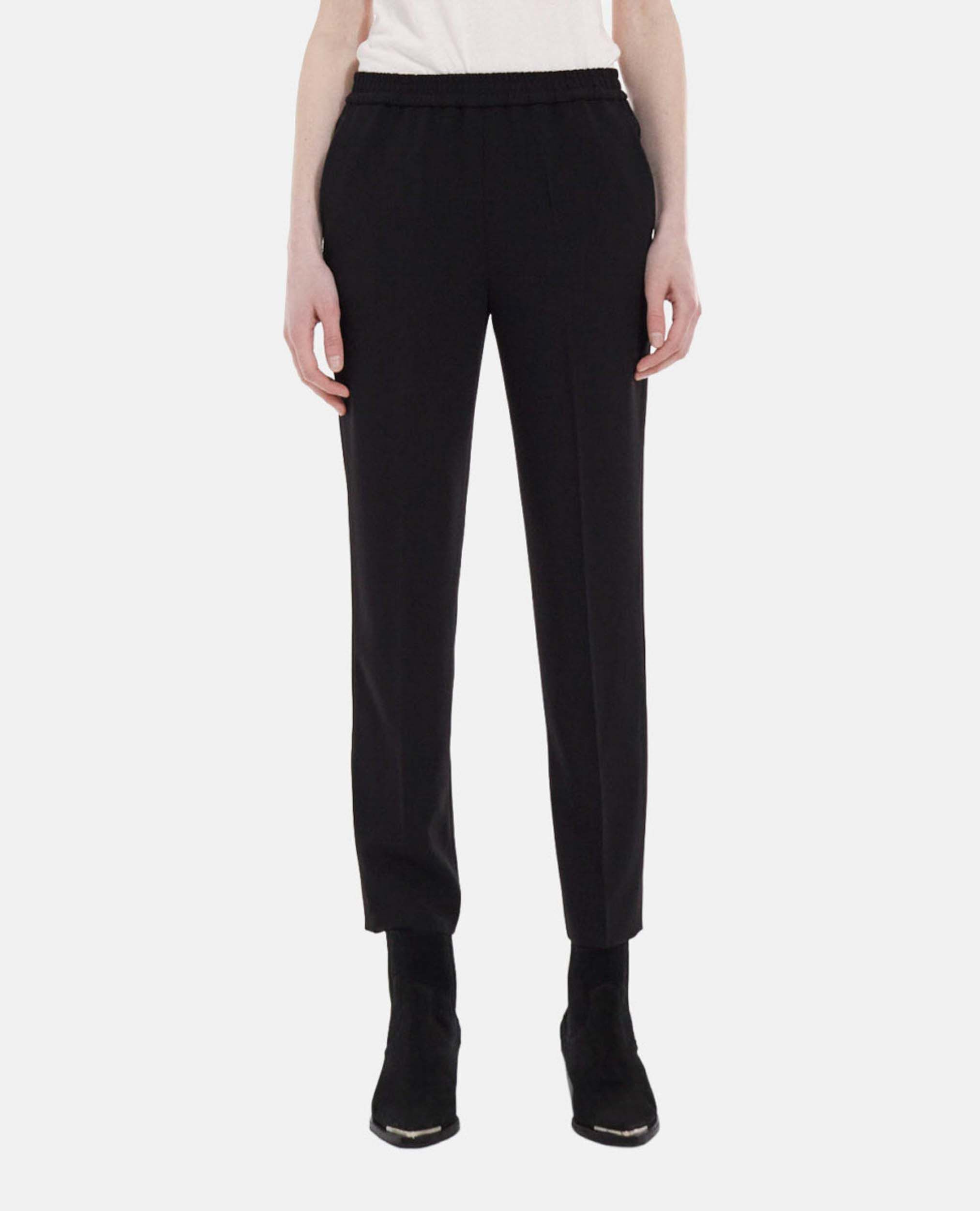 Flowing black pants with elastic waist The Kooples UK