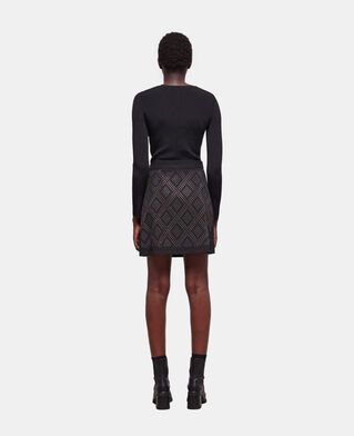The Kooples FEMME BLACK jupe courte portefeuille noire