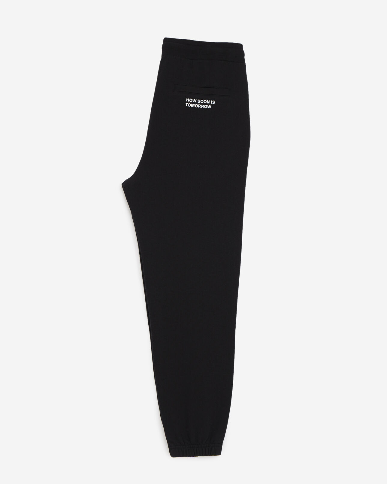 The Kooples HOMME BLACK jogging noir coton à logo contrastant