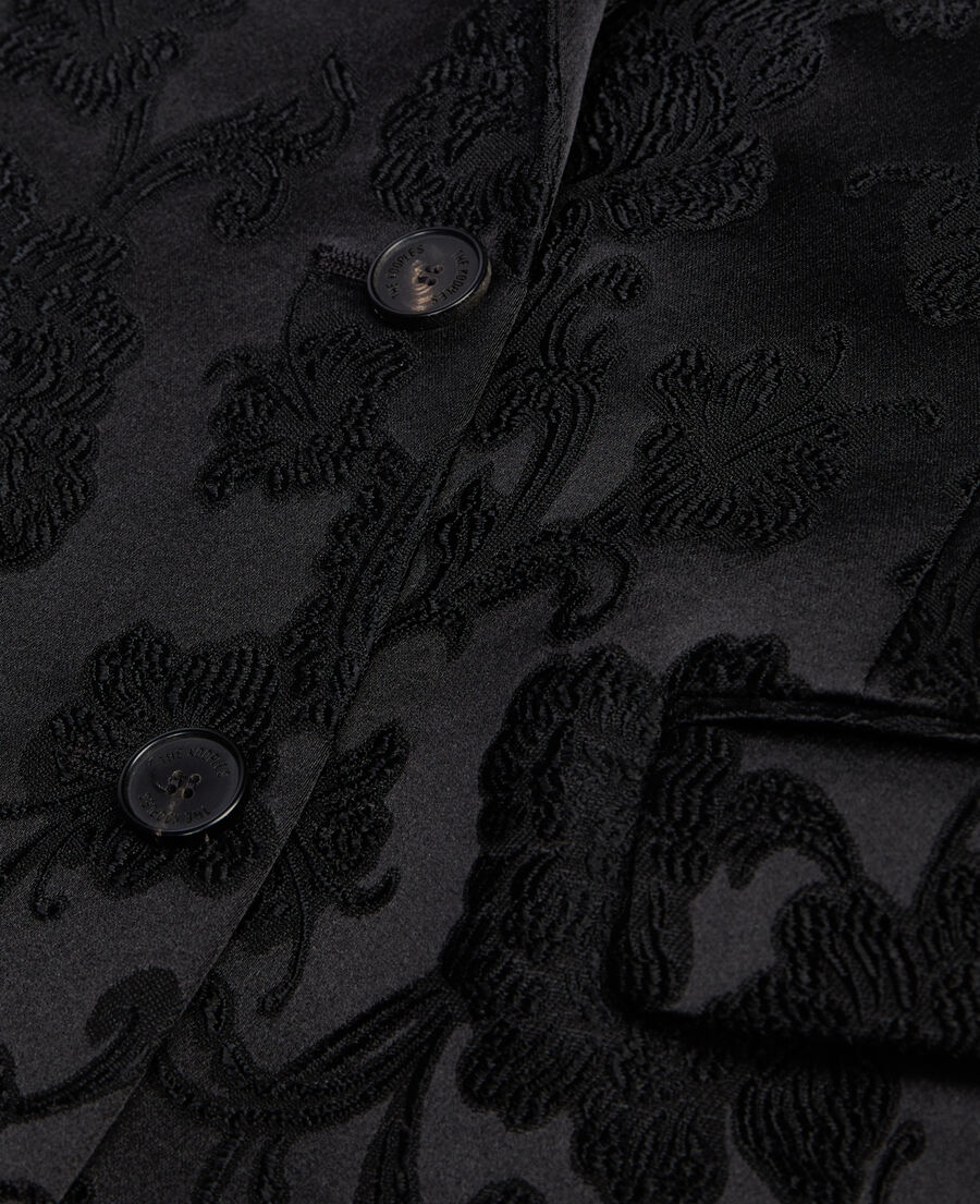 The Kooples FEMME BLACK veste tailleur fleurie noire