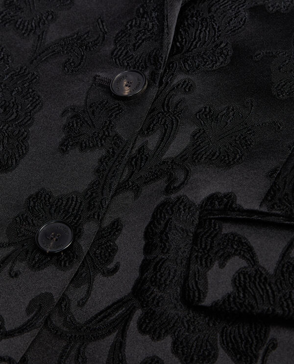 The Kooples FEMME BLACK veste tailleur fleurie noire