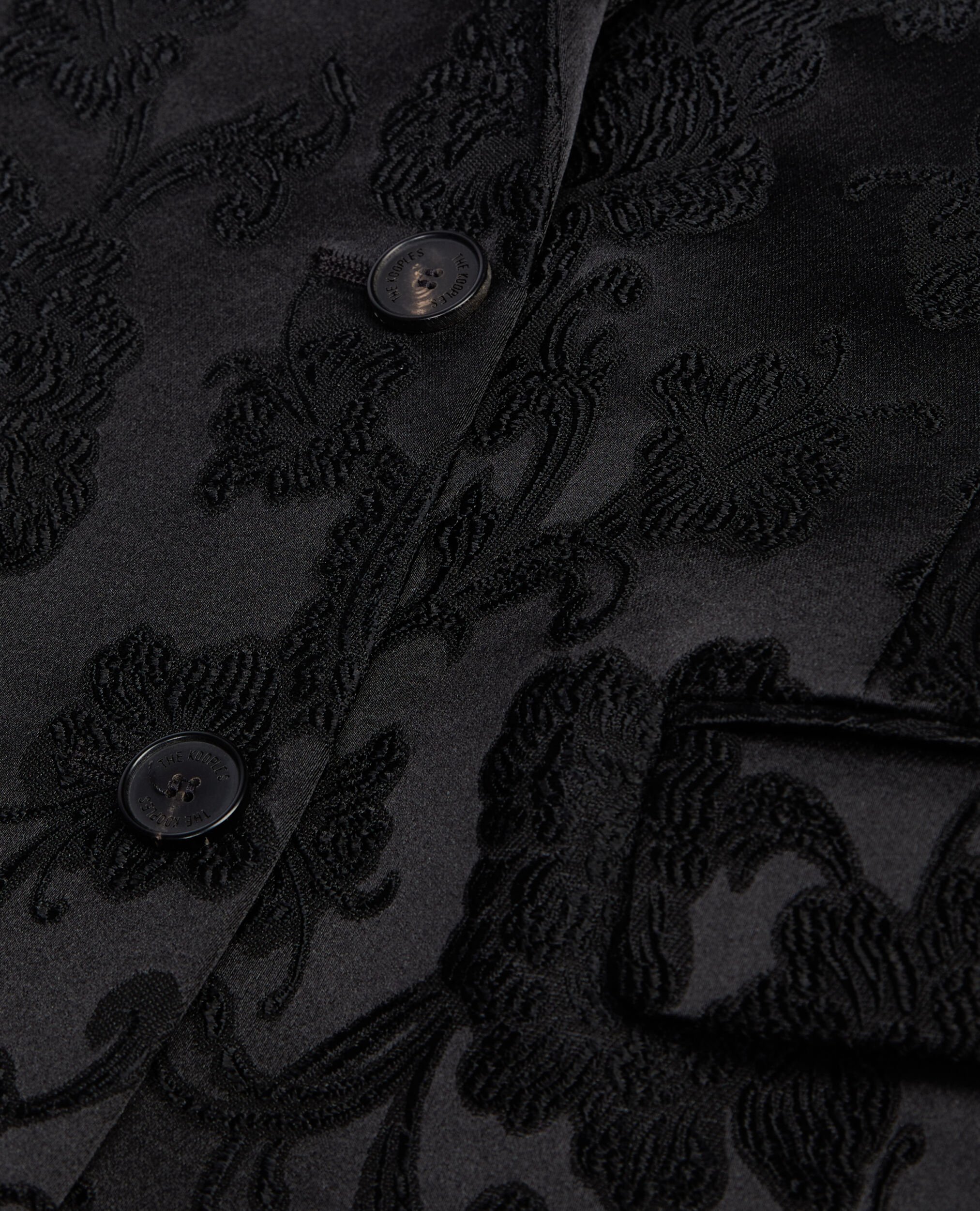 Veste tailleur fleurie noire, BLACK, hi-res image number null