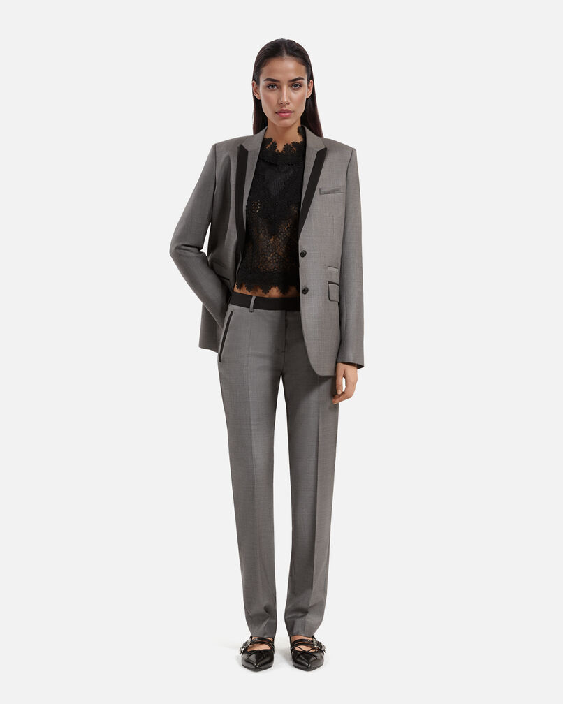 The Kooples FEMME DARK GREY pantalon tailleur ajusté gris