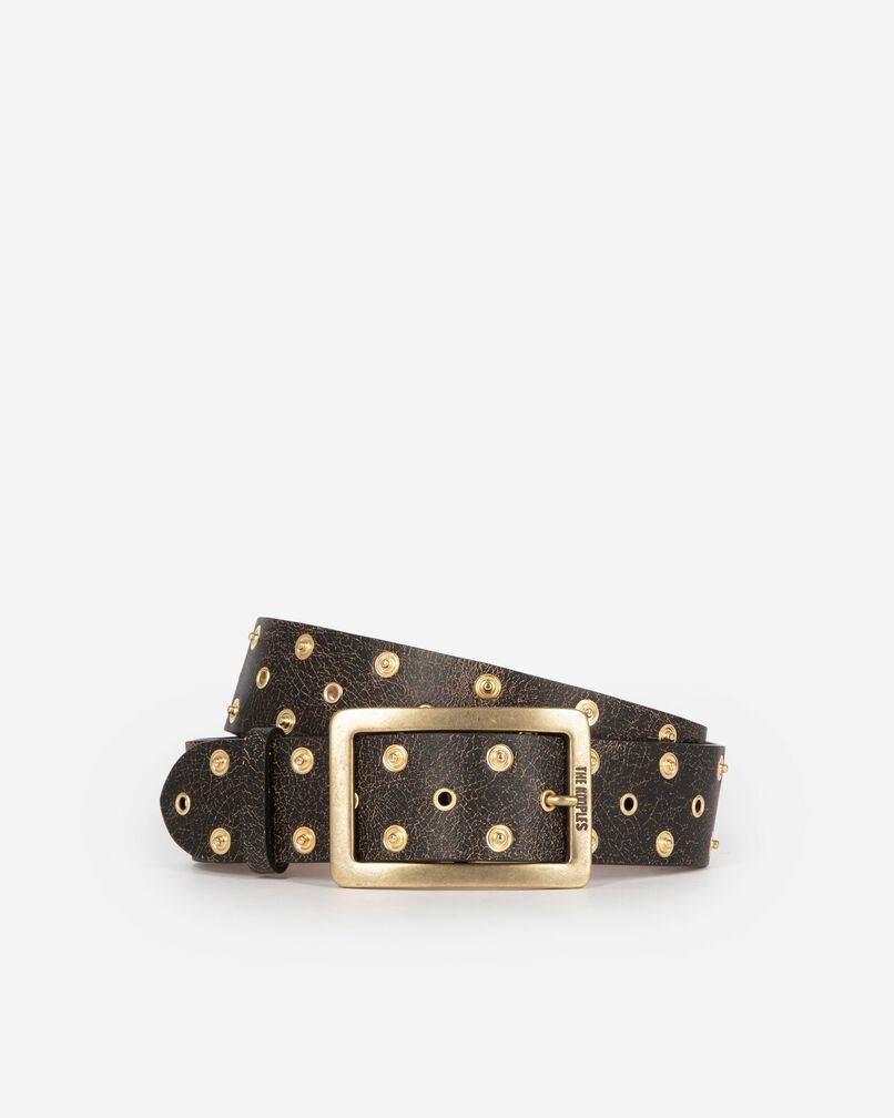 The Kooples WOMEN BROWN brown leather belt