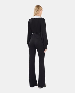 The Kooples WOMEN BLACK black flare trousers