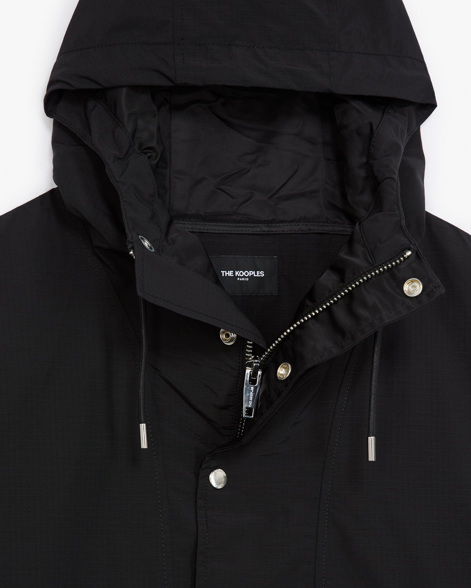 Parka technique noire poche kangourou, BLACK, hi-res image number null