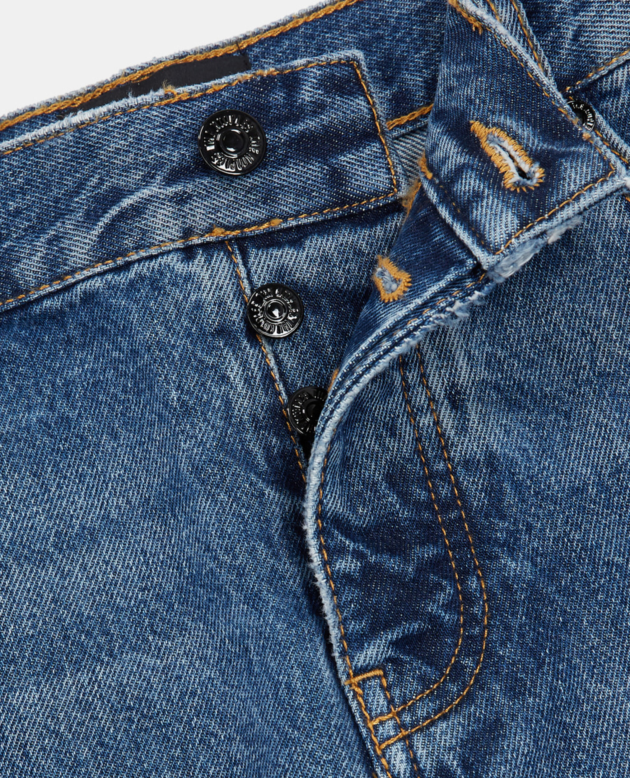 Blue straight-cut jeans, BLUE DENIM, hi-res image number null