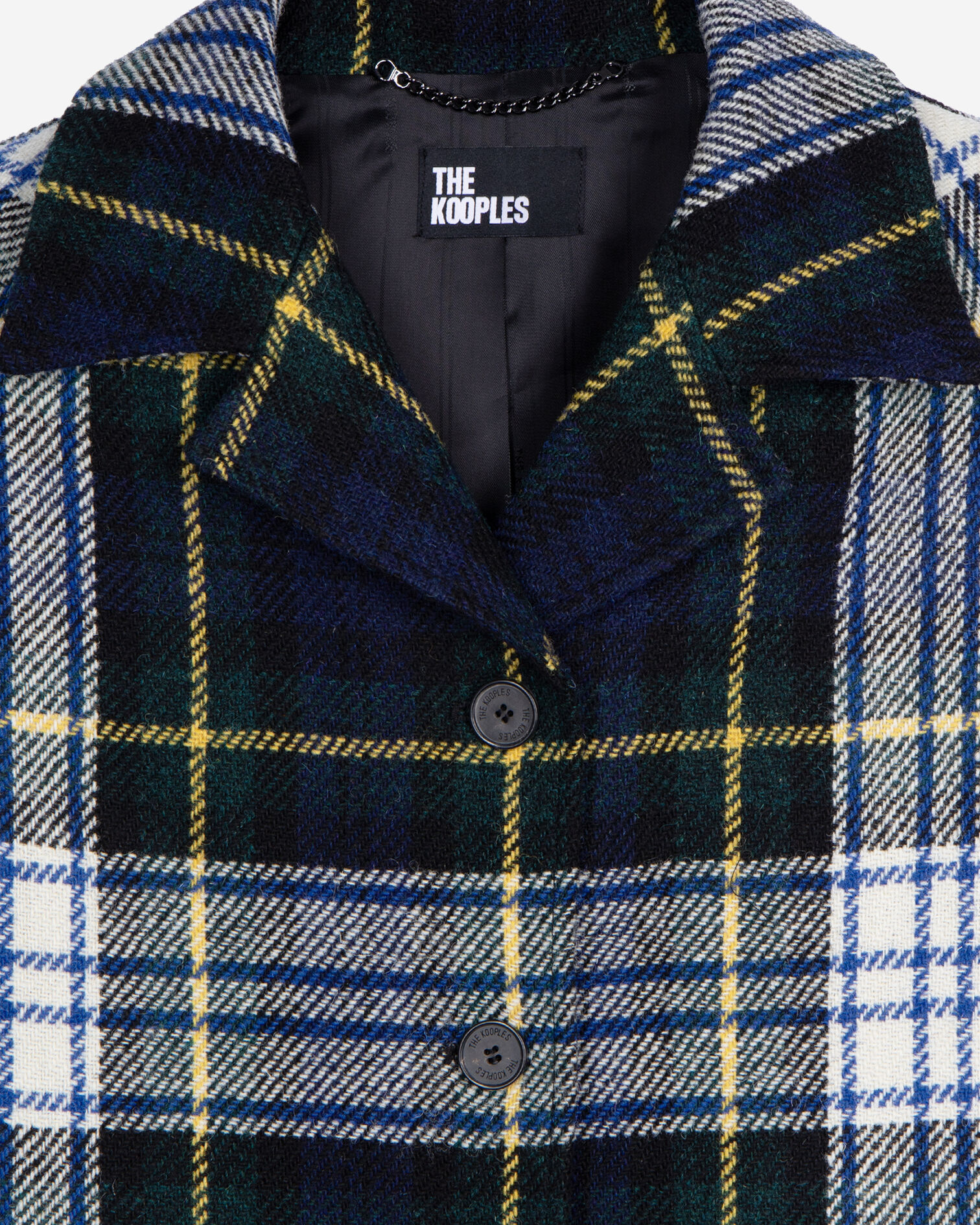 Manteau The Kooples x Harris Tweed, GREEN-WHITE, hi-res image number null