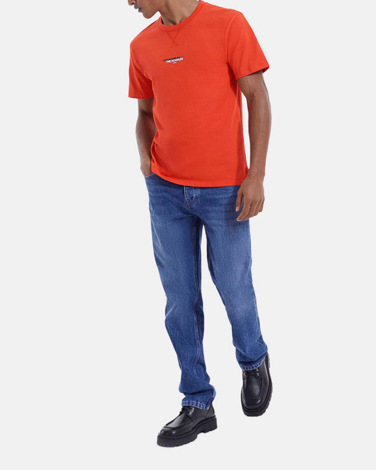 The Kooples MEN RED red cotton t-shirt with triple logo