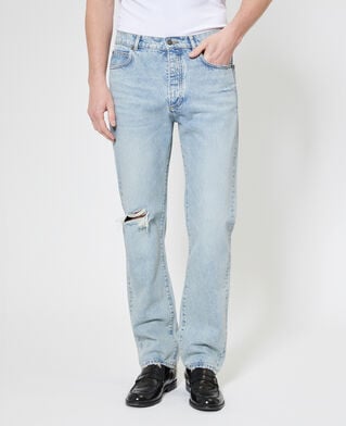 The Kooples MEN BABY BLUE light blue washed straight jeans