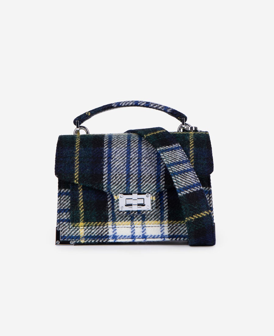 The Kooples FEMME GREEN-WHITE sac emily small en laine &agrave; carreaux the kooples x harris tweed