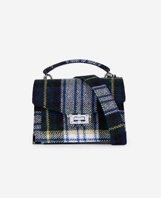 The Kooples FEMME GREEN-WHITE sac emily small en laine &agrave; carreaux the kooples x harris tweed