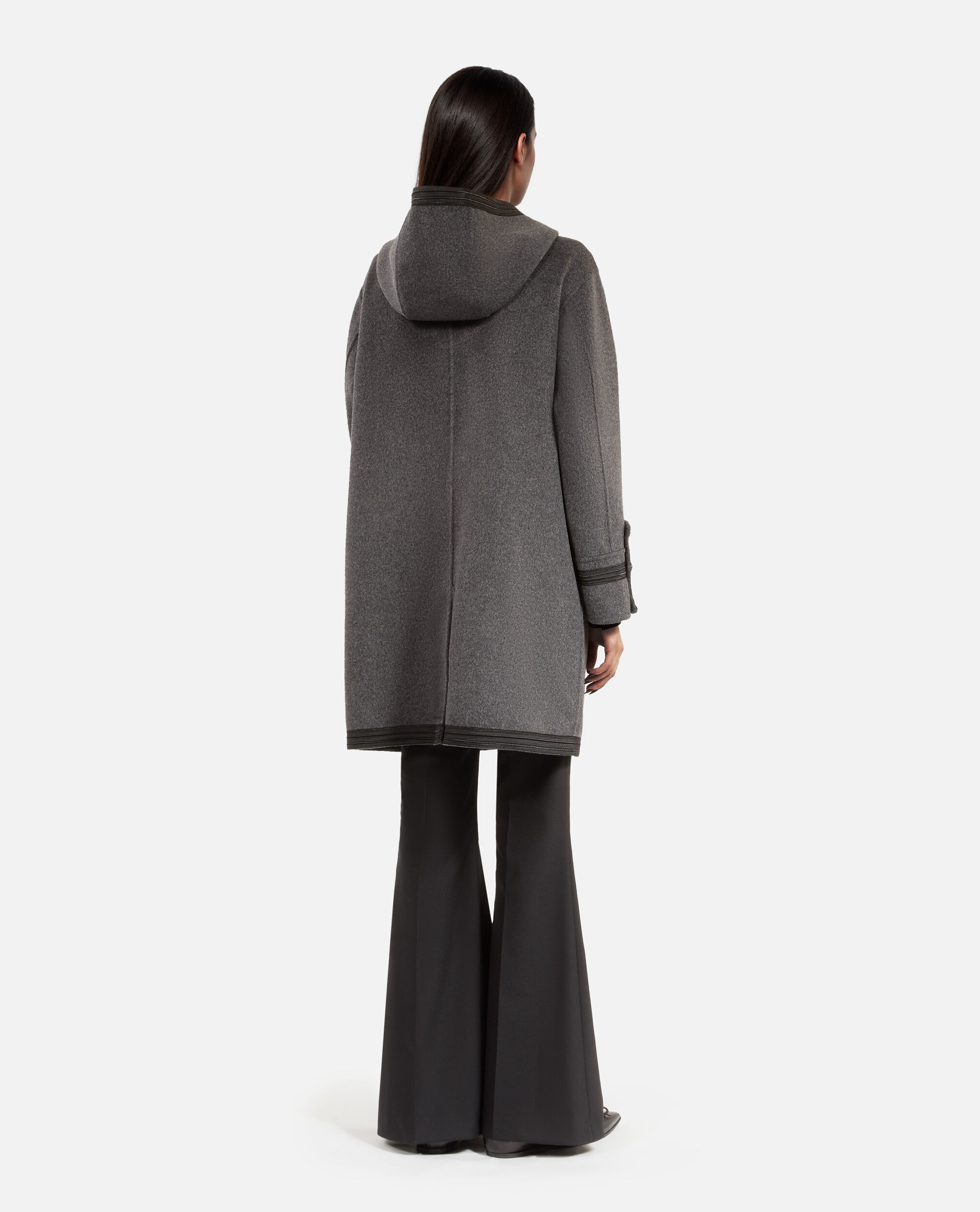 Long gray wool hooded pea coat The Kooples