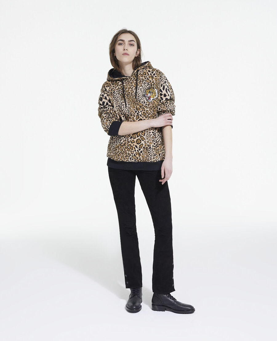 더 쿠플스 The Kooples Sweatshirt en coton leopard,LEOPARD