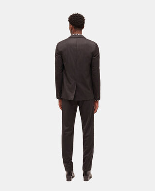 The Kooples MEN BLACK GREY striped wool suit jacket