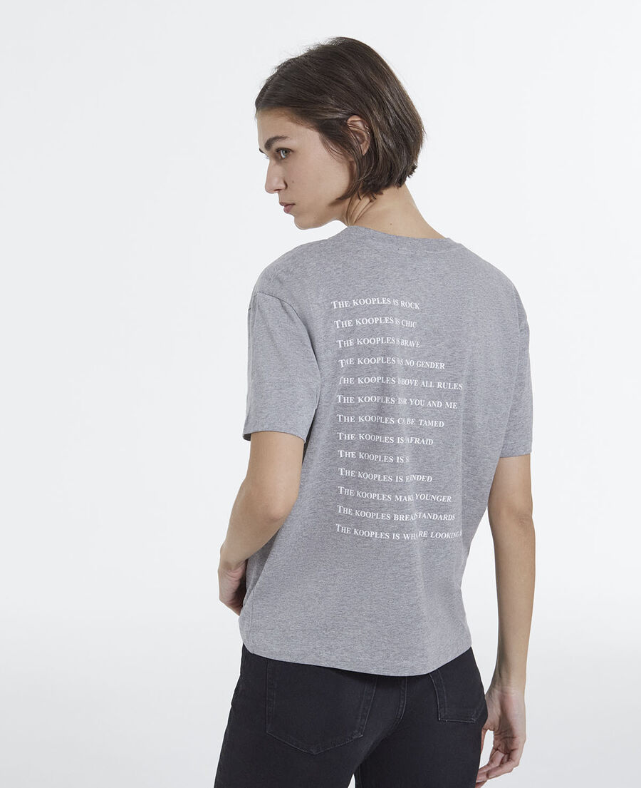 camiseta gris chiné algodón motivo what is
