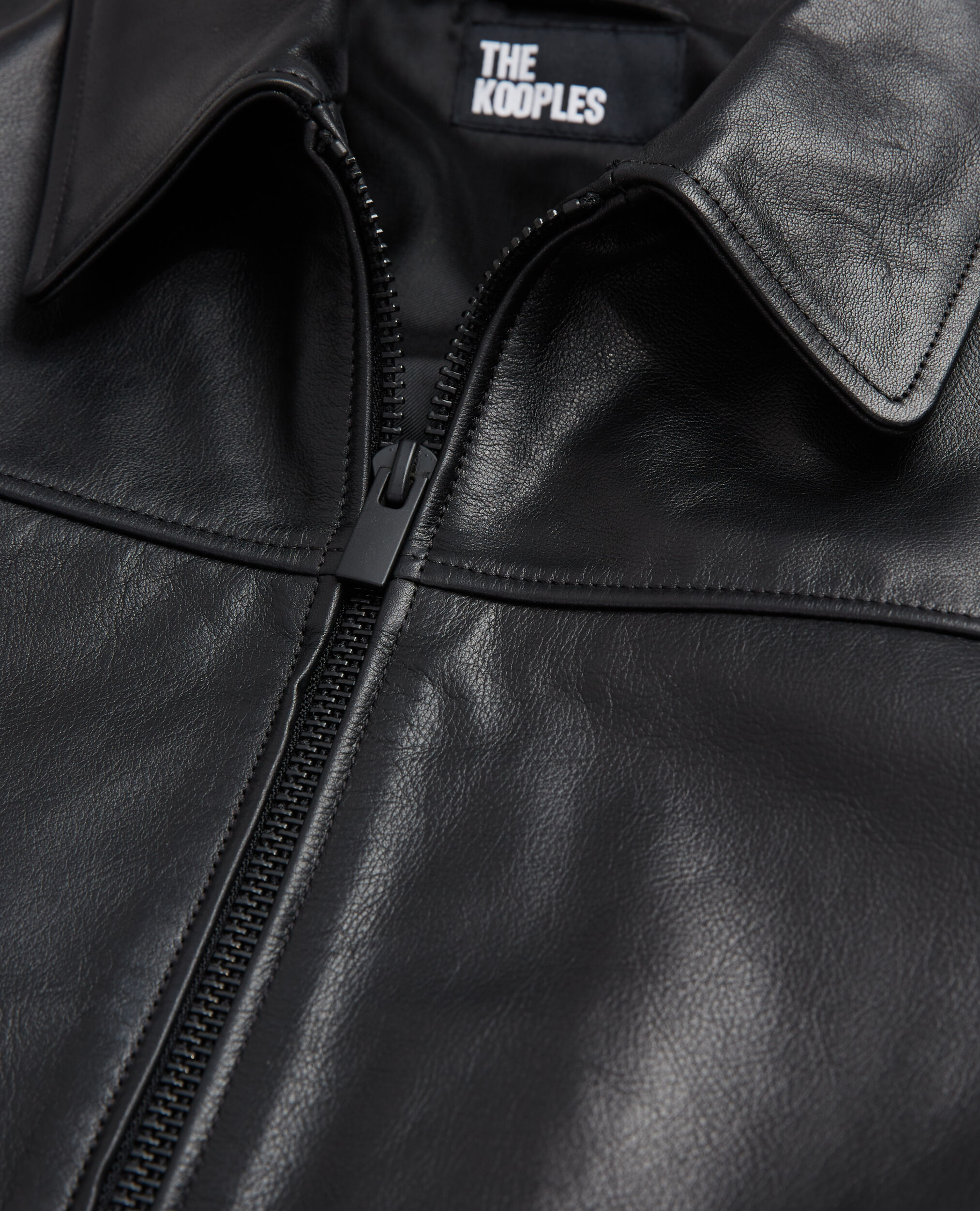 Black leather jacket, BLACK, hi-res image number null