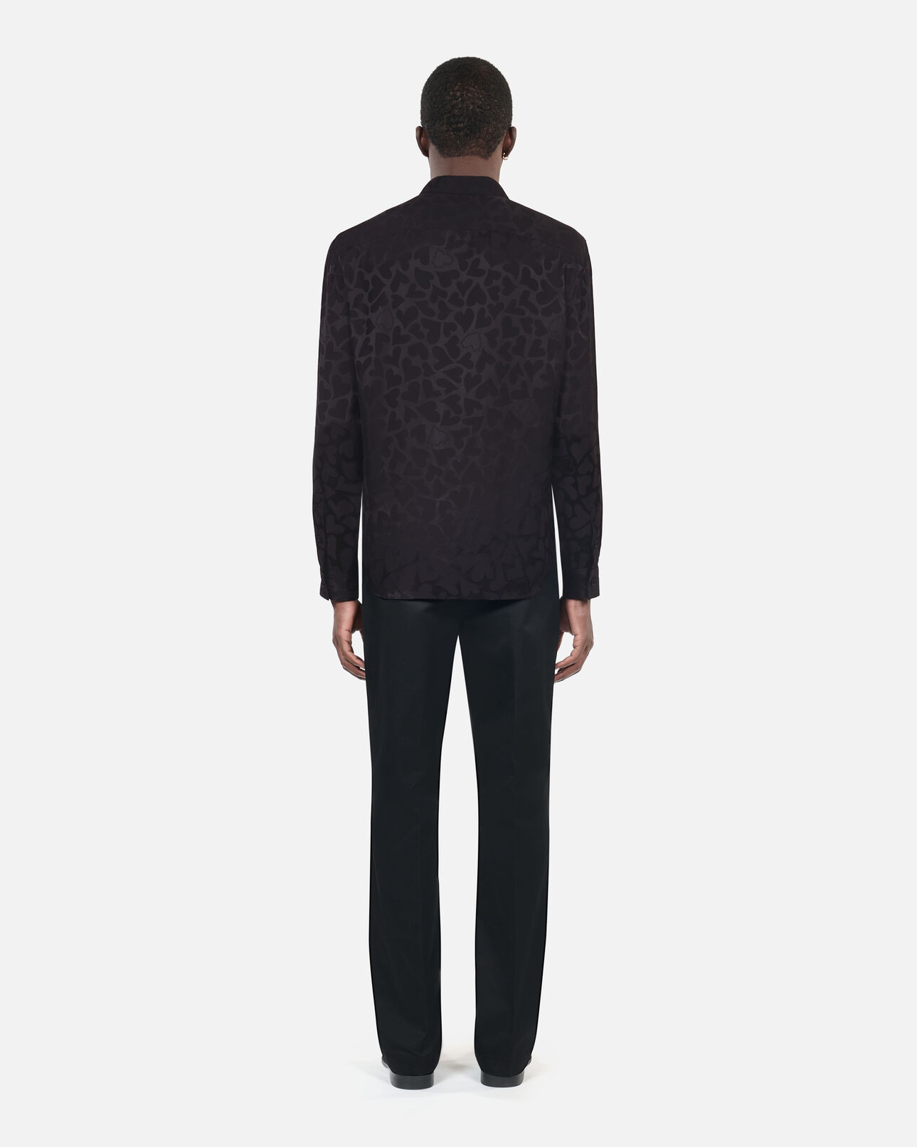 The Kooples HOMME BLACK chemise jacquard noire