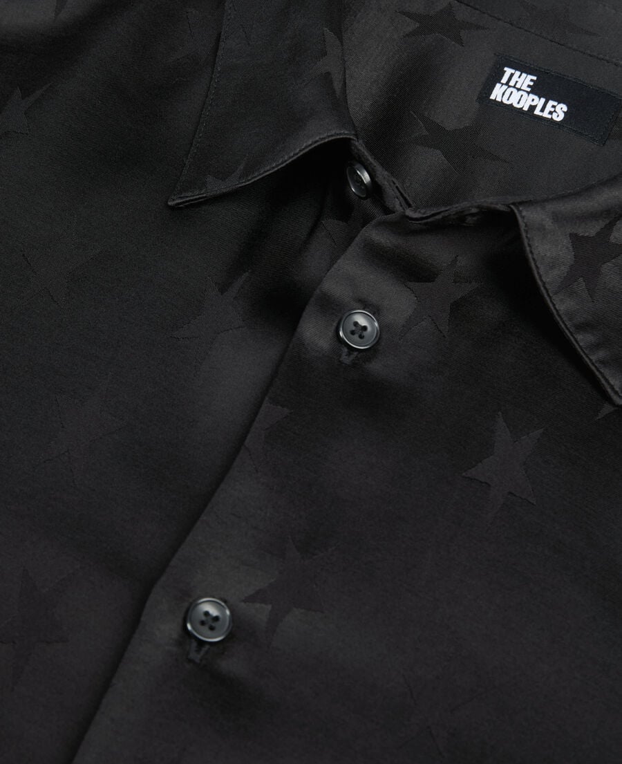 The Kooples H BLACK black jacquard shirt with stars