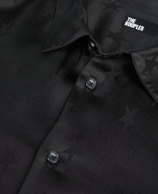 The Kooples H BLACK black jacquard shirt with stars