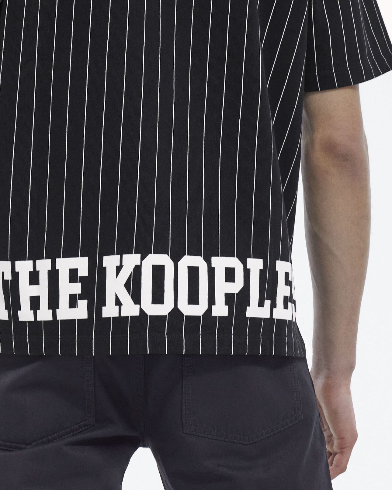 The Kooples MEN BLACK stripped polo