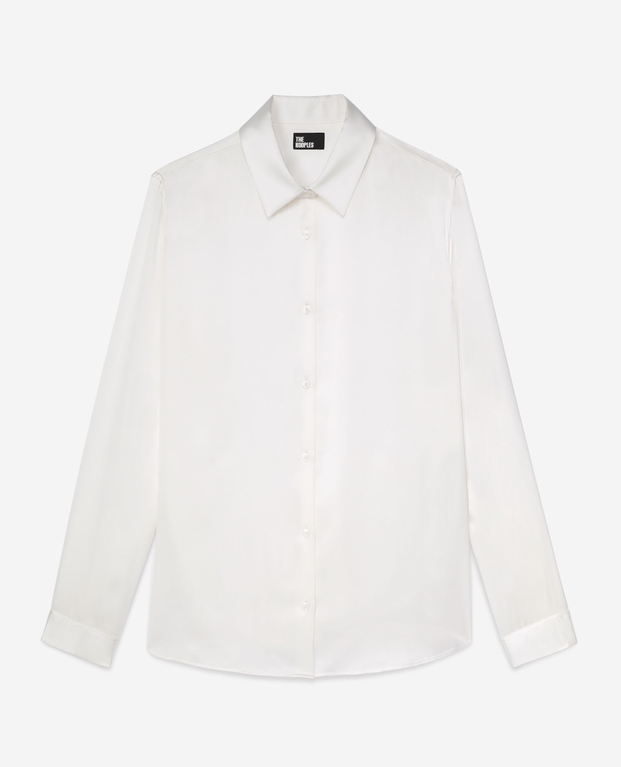 Camisa blanco crudo seda, ECRU, hi-res image number null