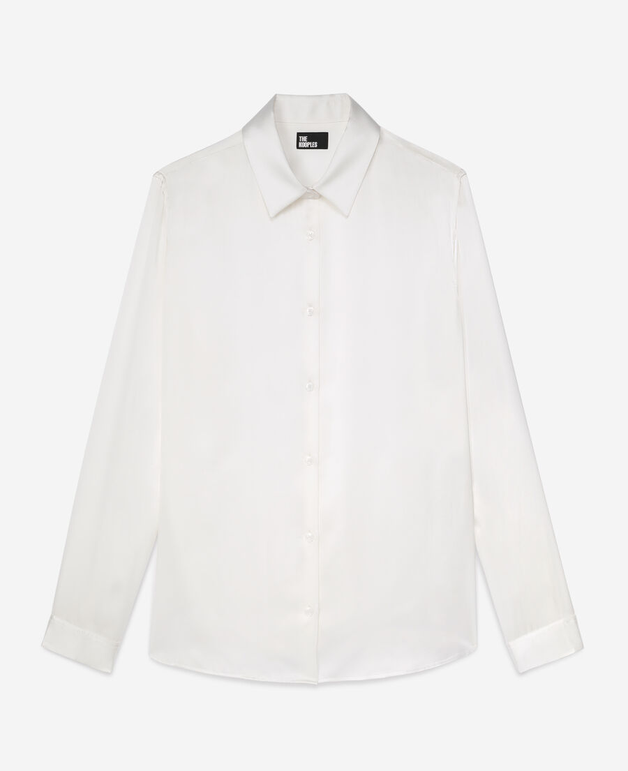 camisa blanco crudo seda