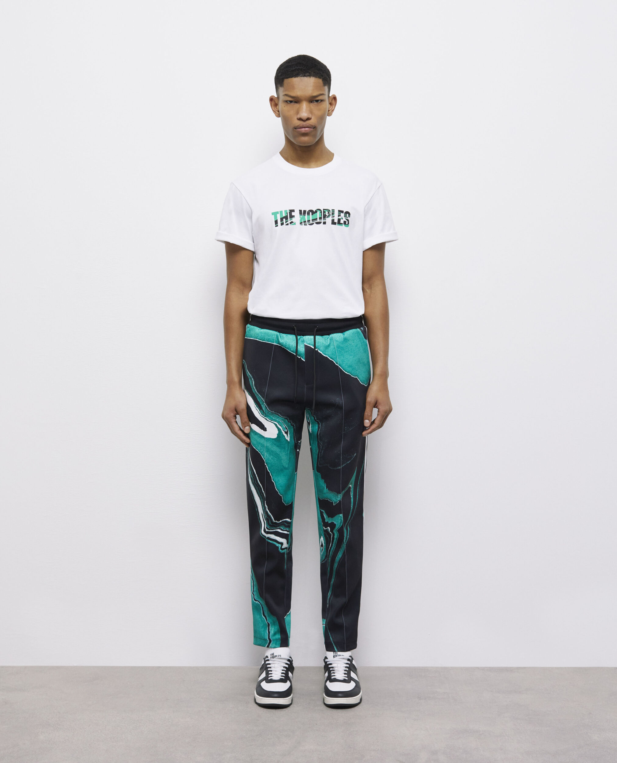 Printed joggers hot sale