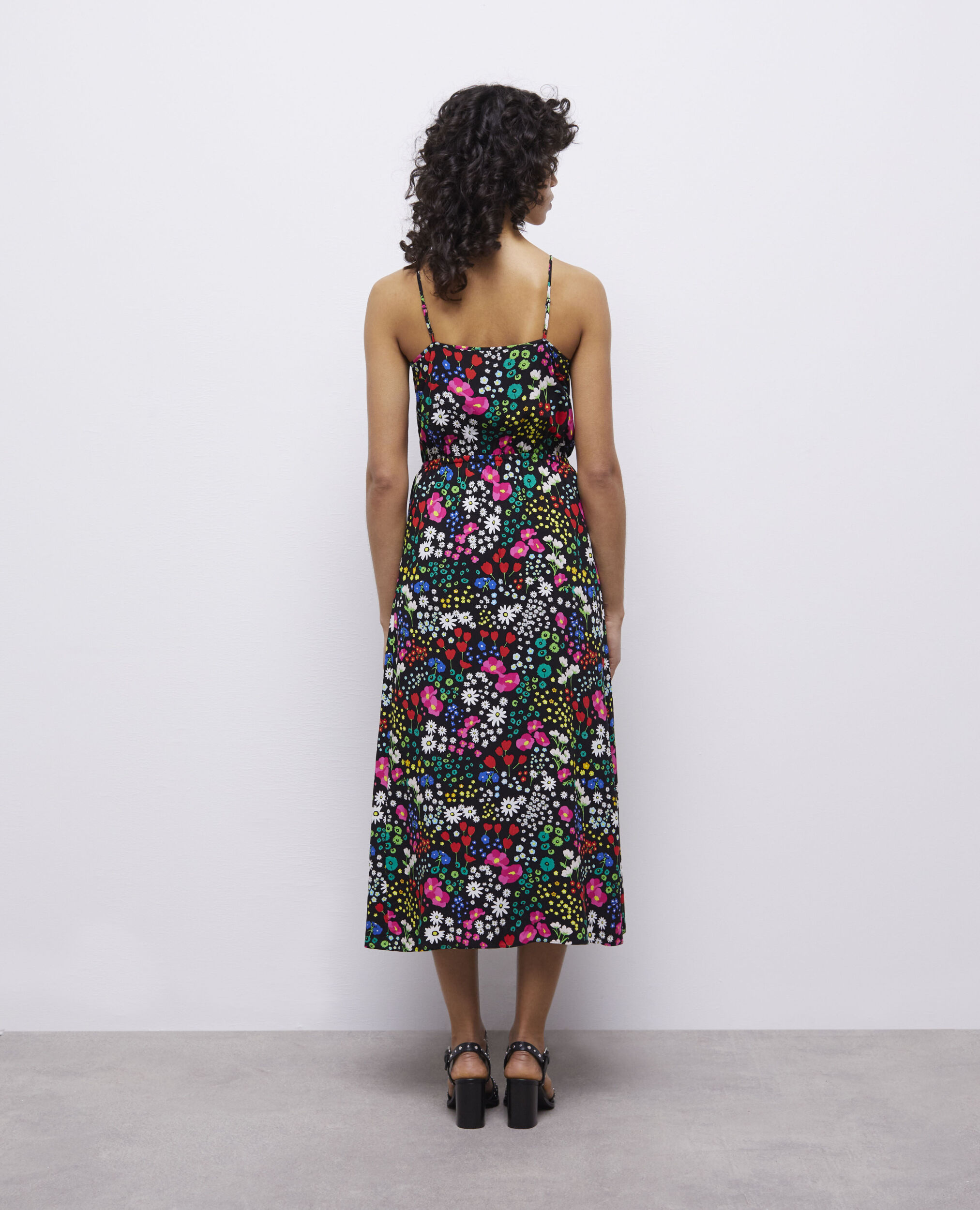 Long printed wrap dress, MULTICOLOR, hi-res image number null