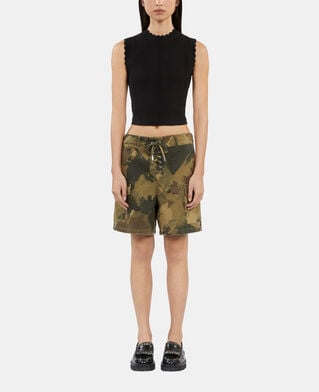 The Kooples WOMEN CAMOUFLAGE camouflage denim shorts