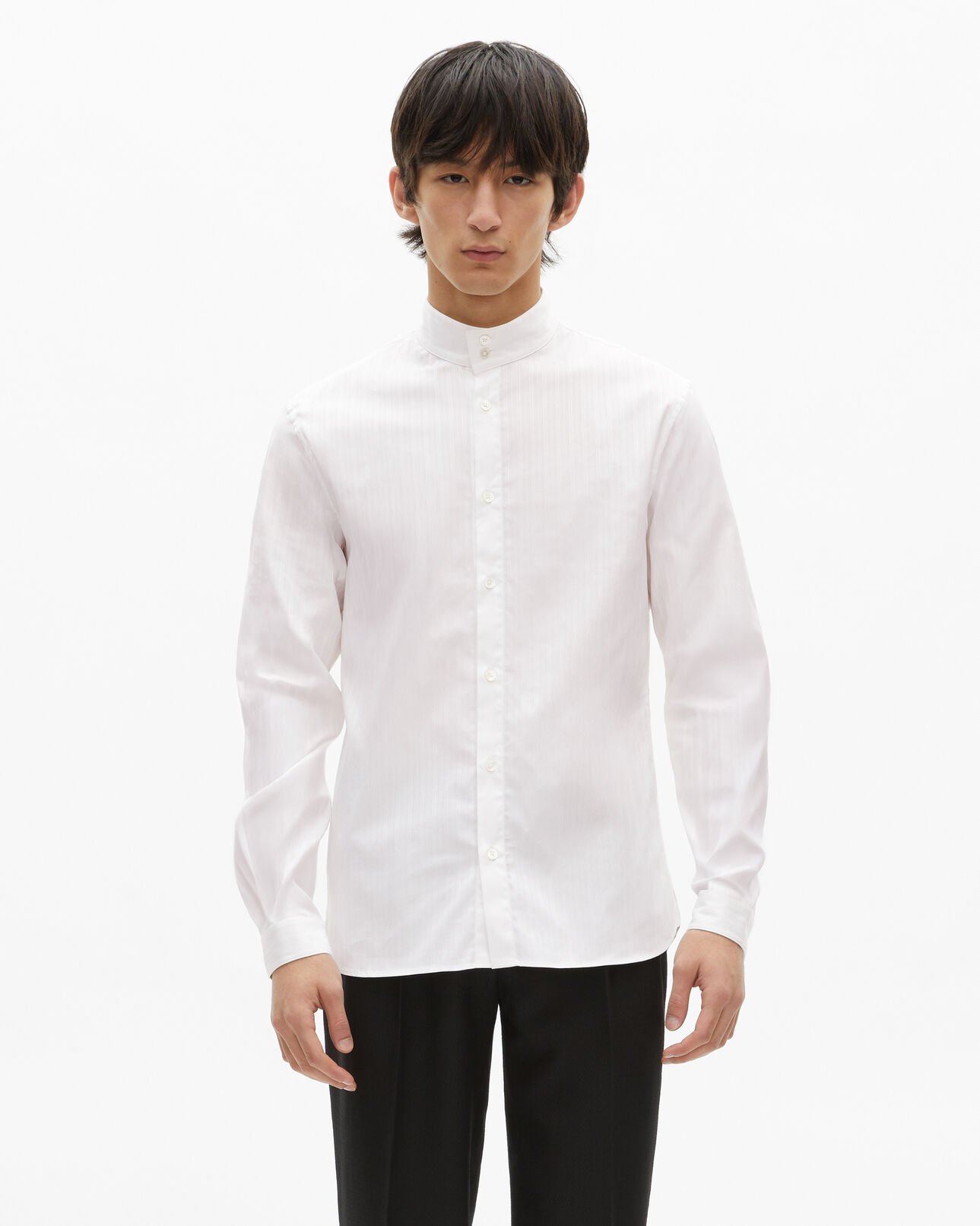 The Kooples HOMBRE WHITE camisa formal de rayas blancas