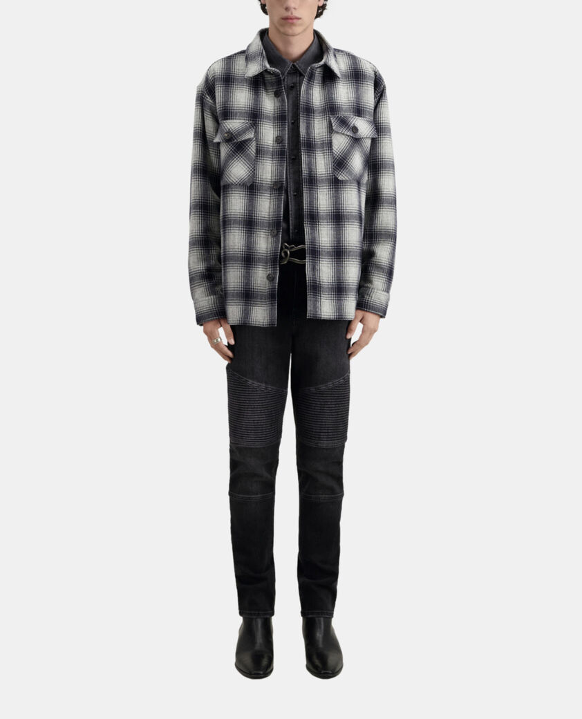 The Kooples MEN null checkered wool-blend overshirt jacket