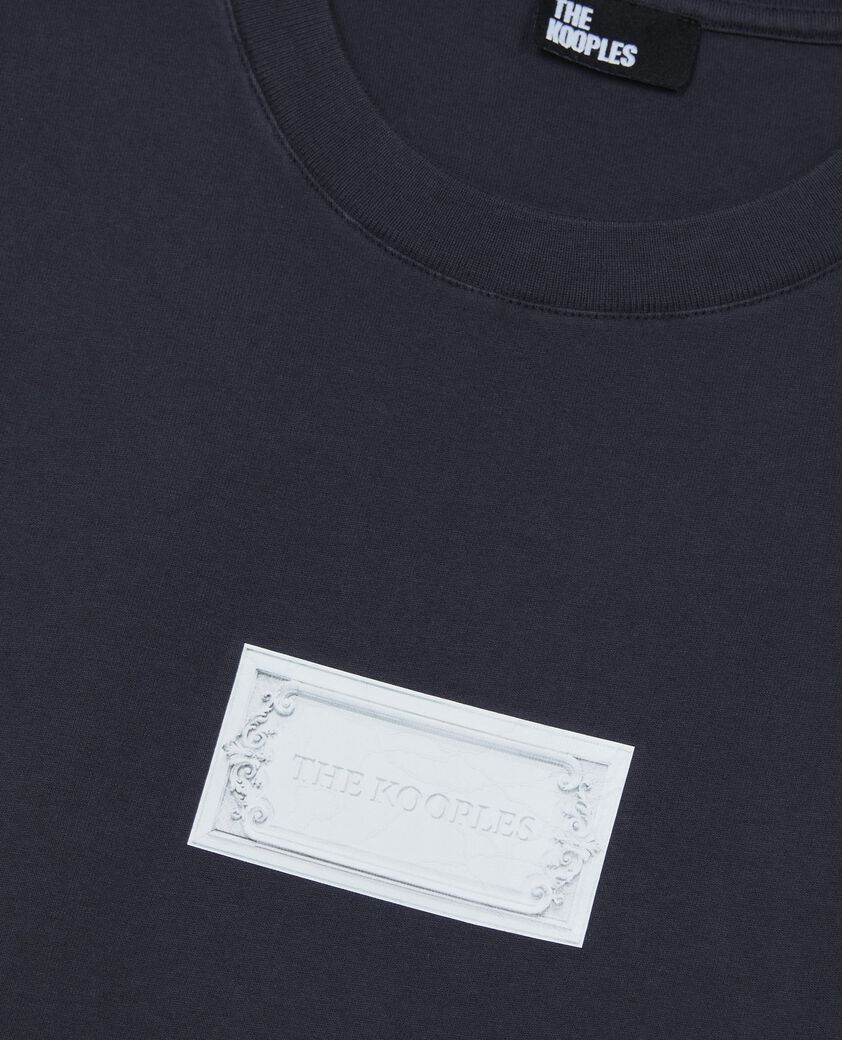 The Kooples H DARK NAVY t-shirt with navy screen print