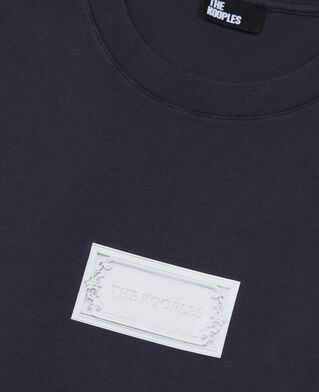 The Kooples H DARK NAVY t-shirt with navy screen print