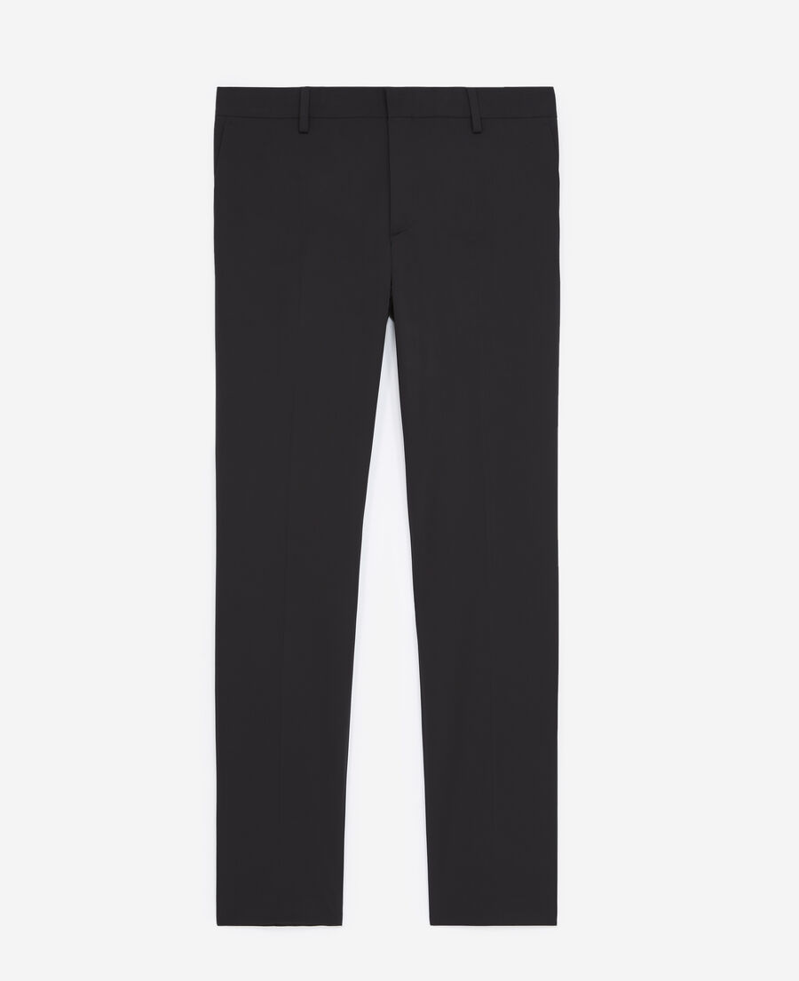 technical fitted black suit pants