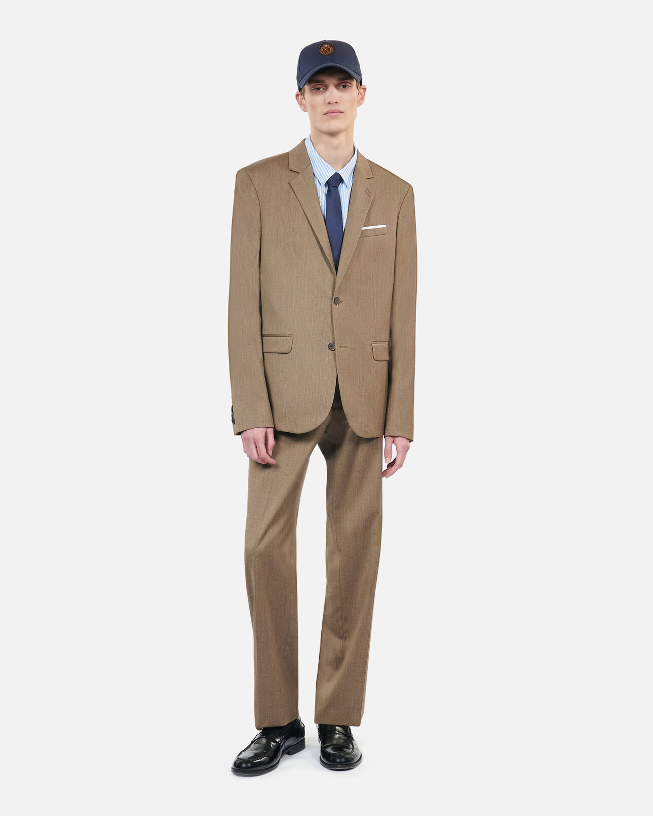 The Kooples MEN BROWN light brown wool suit jacket