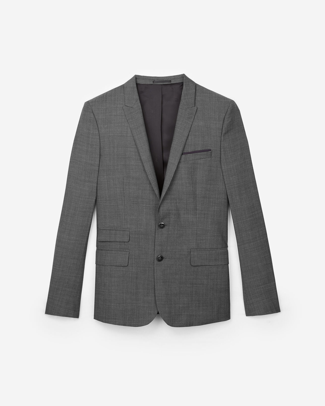 The Kooples MEN GREY BLACK men's grey suit jacket
