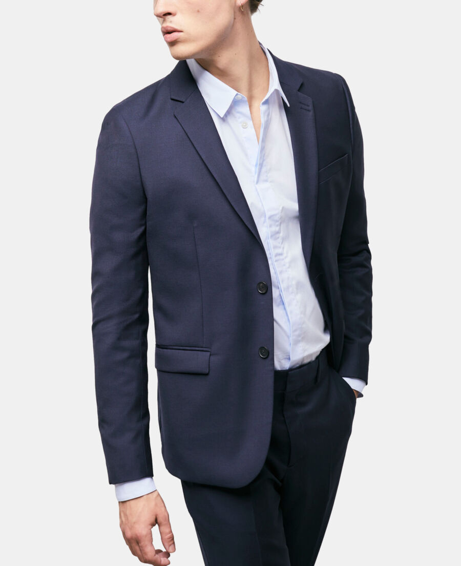 camisa algodón azul con cuello clásico